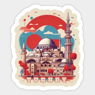 Vintage Travel Turkey Design Sticker